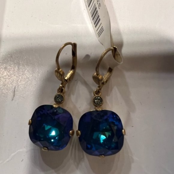 La Vie Parisienne Jewelry - NWT La Vie Parisienne (Catherine Popesco) iridescent blue crystal drop earrings.
